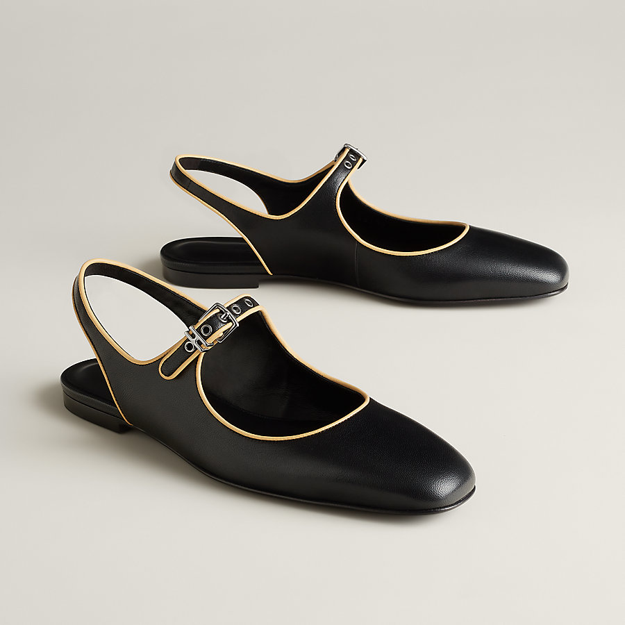 HERMES☆バレエシューズ 黒 37(エルメス ジェーン ブラック 37 HERMES☆バレエシューズ 黒 37(エルメス ジェーン ブラック 37